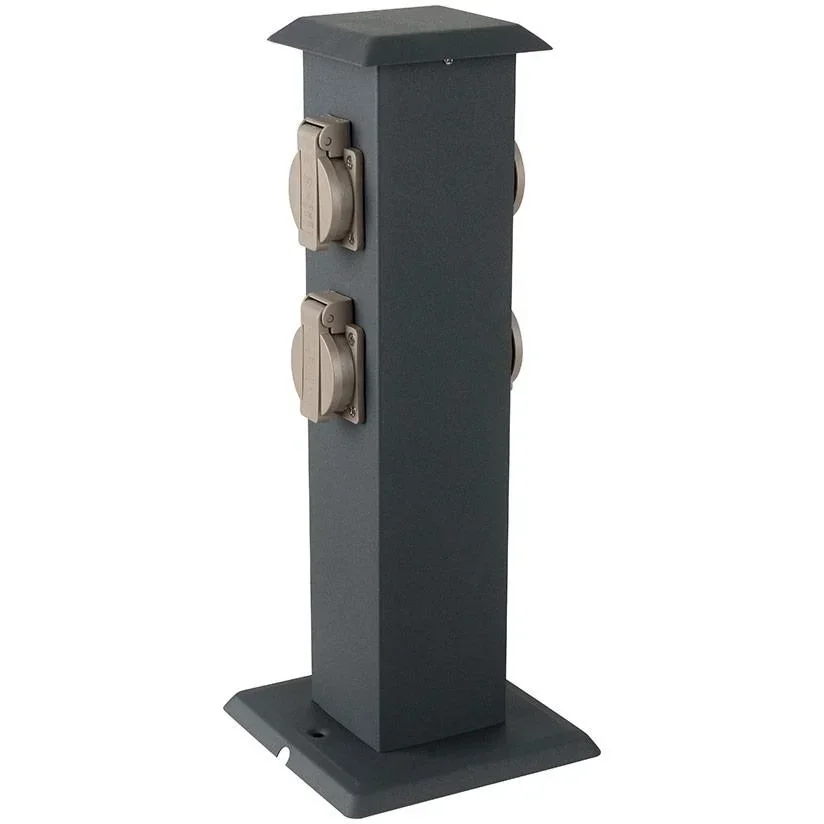 VT-1155-4 Gartenmast mit 4 Steckdosen - IP44