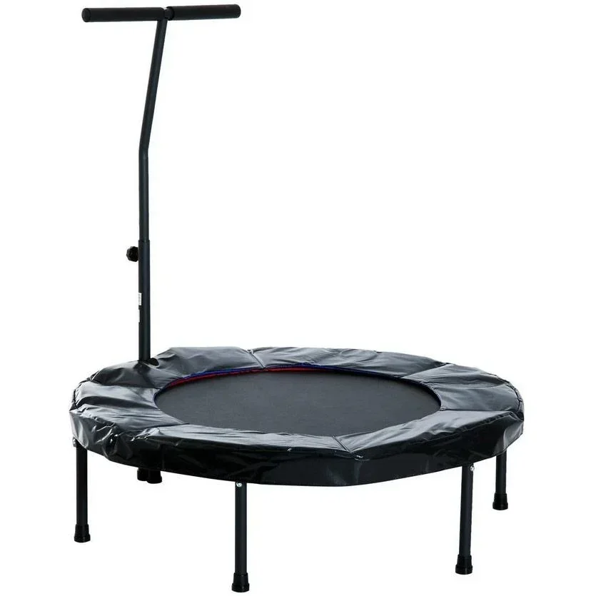 Gartentrampolin mit Haltegriff H92-108cm Schwarz