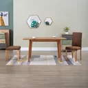 Esszimmerstühle 2-Sitzer Kunstleder braun
