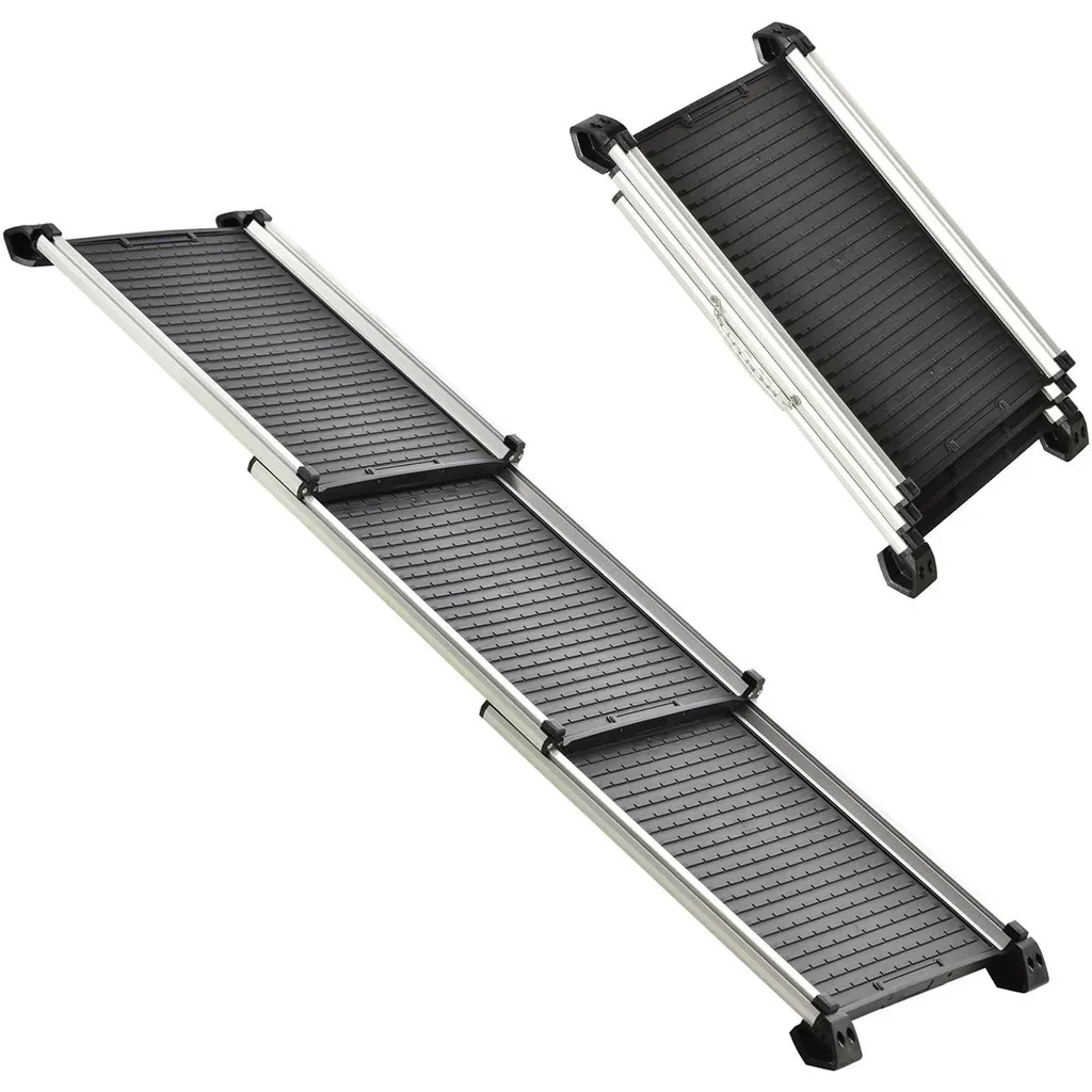 Laderampe Hundetreppe klappbar 159 x 42 x 11,5cm, schwarz