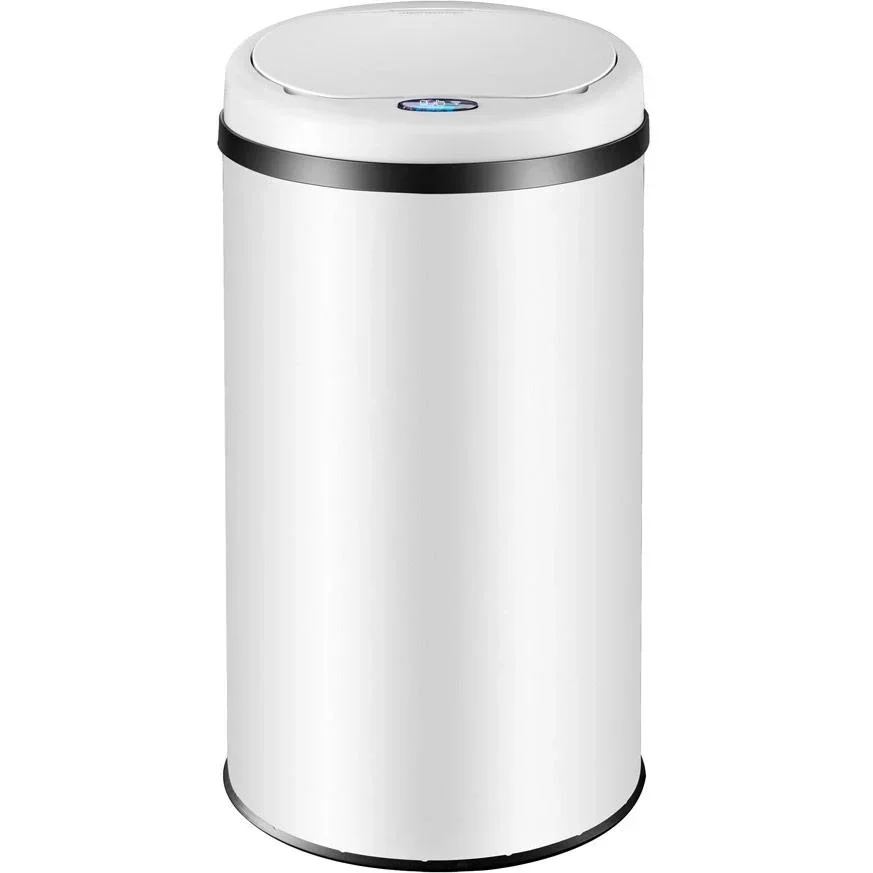 Sensor-Mülleimer Edelstahl weiß 40 Liter