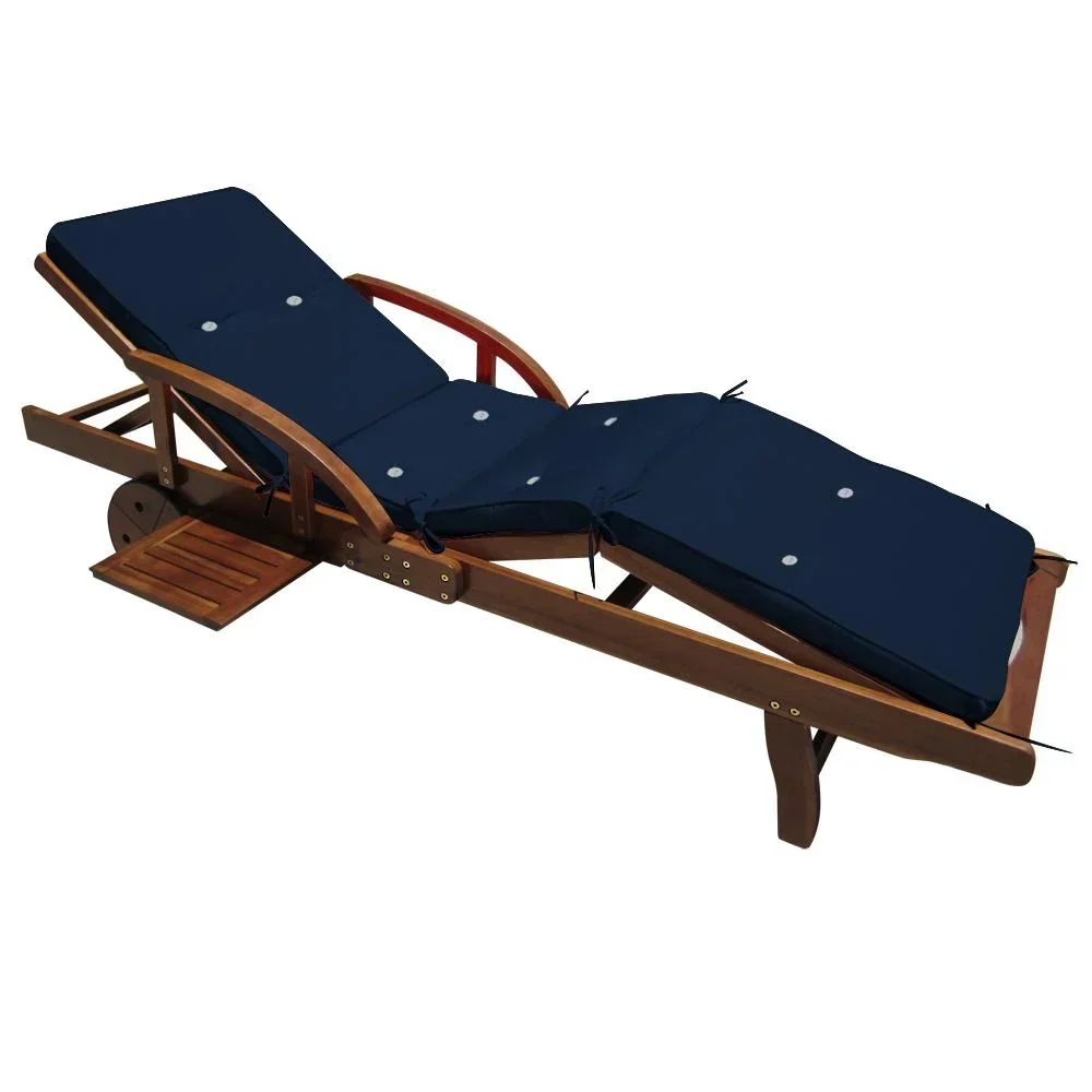 Garten-Kissen - Für Liege - Blau - 193x55x5cm