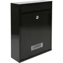 NL Briefkasten mit 2 Tasten - schwarz - 360x260x80 mm