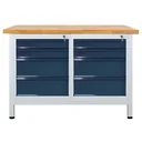 Werkbank "Premium" 8 Schubladen, L1200xB600xH840mm