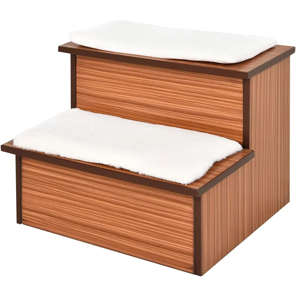Haustiertreppe für Hunde und Katzen MDF-Plüsch