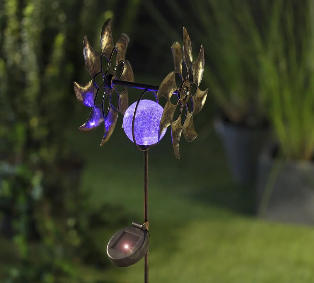 Set Solar Pfau mit Windrad + Solar Doppel-Windrad
