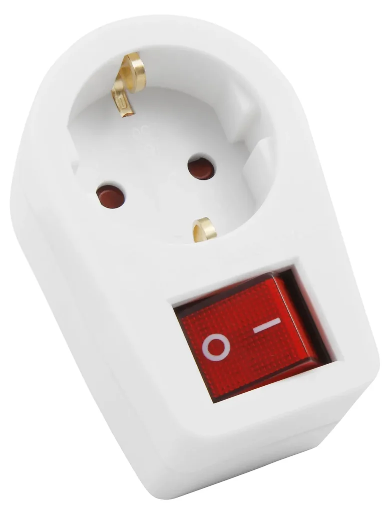 Steckdosenadapter mit Schalter 3500W