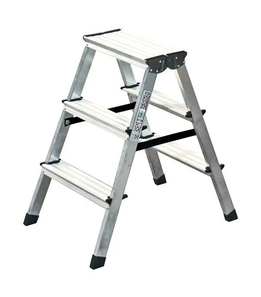 Alu Stufen Doppelleiter 2 x 3 Stufen