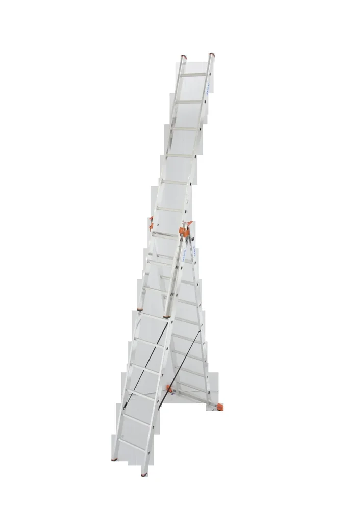 Tribilo Sprossen-Vielzweckleiter 3-teilig, 3 x 12 Trassen