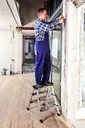 Treppo Doppel-Klapp Tritt (Alu), 2x4 Stufen