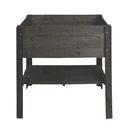Hochbeet mit Ablage aus Holz - anthrazit