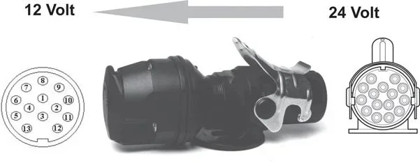 Spannungsreduzierer 24 Volt - 12 Volt 15-13