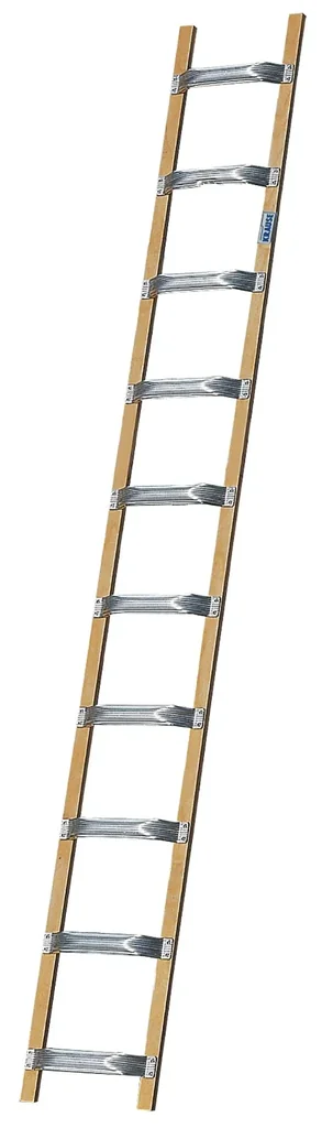 Dachleiter, 14 Sprossen, Alu/ Holz - Breite 37 cm, Länge 395 cm