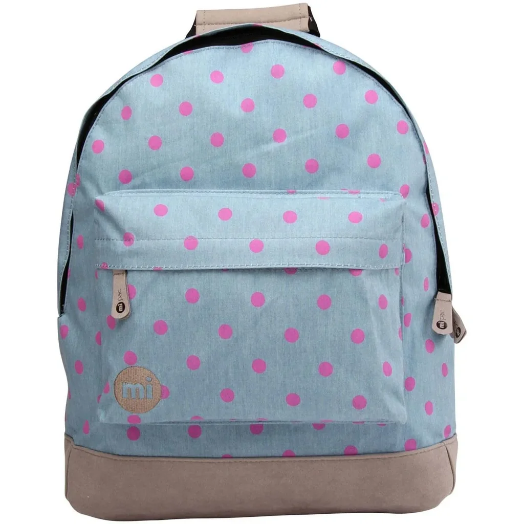Rucksack Denim Polka Rosa