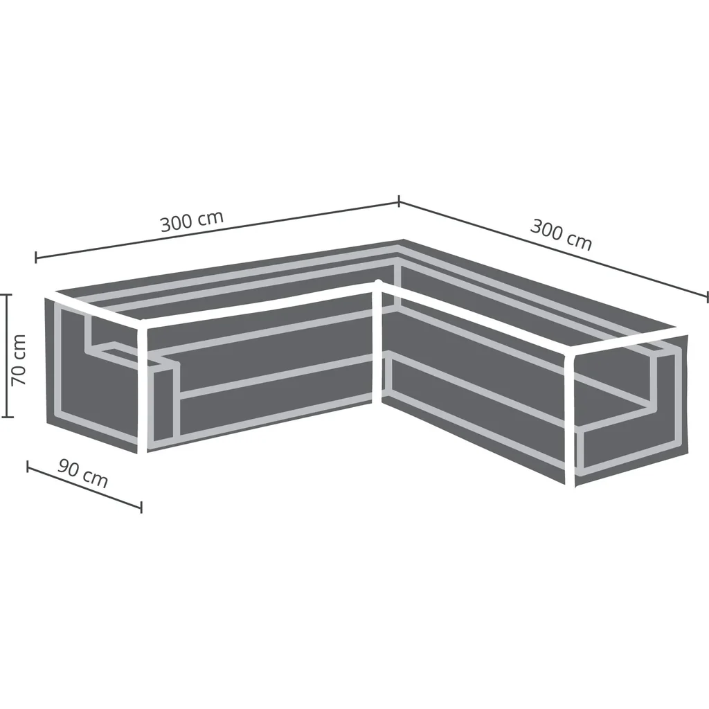 Outdoor-Abdeckung für L-förmiges Lounge-Set - 300cm