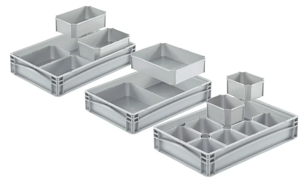 Eurobox Einsatzkasten grau 1/2 quer