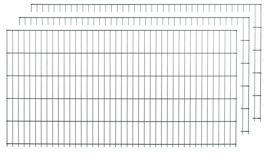 Doppelstabmattenset grün  5 Stück  a 123cm x 200cm