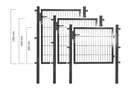 Gartentor für Doppelstabmatte anthrazit, einflügelig - 120 cm hoch - 100 cm breit