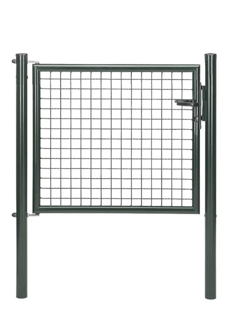 Wellengitter-Einzeltor mit Zubehör, anthrazit-metallic, Breite 100 cm, Höhe 125 cm