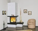 Heizkamin Nebraska Bank links Zeitbrand 4-8 kW royal-black/natur