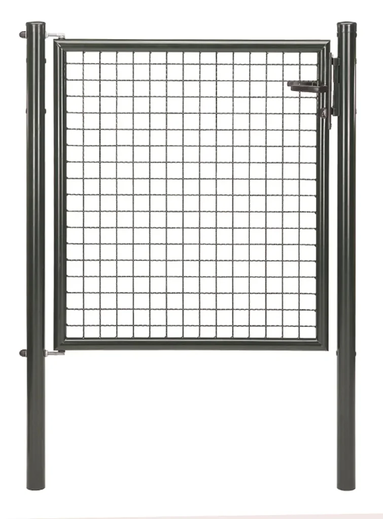 Wellengitter-Einzeltor , anthrazit-metallic, Breite 125 cm, Höhe 125 cm