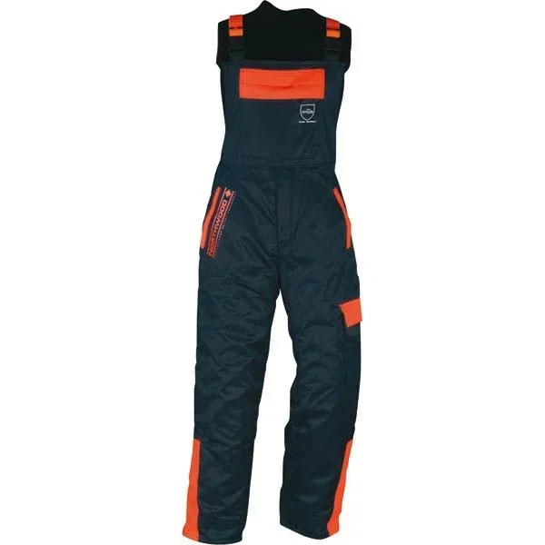 Schnittschutz Latzhose, schwarz, Gr. 56