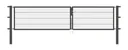Doppeltor Flexo mit Zubehör, anthrazit, Breite 350 cm, Höhe 100 cm, PF: 80x80 cm