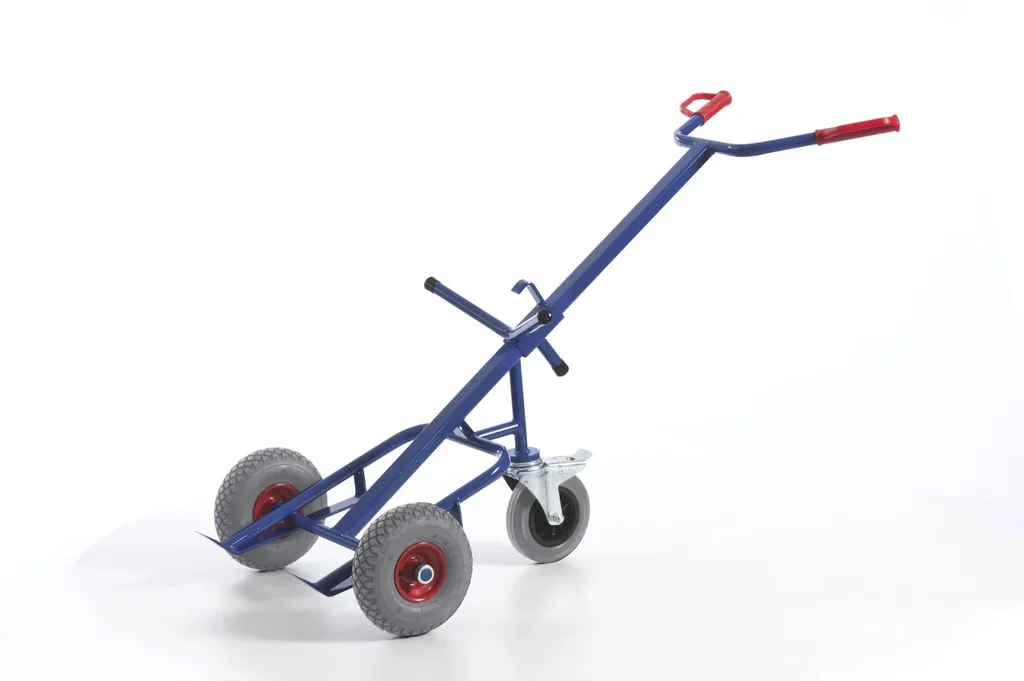 Faßkarre mit Stützrad Luftbereifung 260 mm