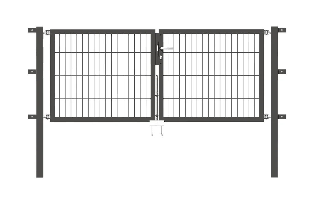 Doppeltor Flexo mit Zubehör, anthrazit, Breite 200 cm, Höhe 120 cm, PF: 60x60 cm