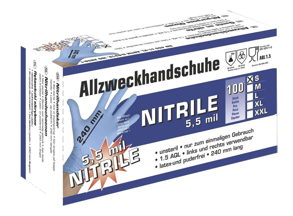 Nitrilhandschuhe Größe L, 100 St.