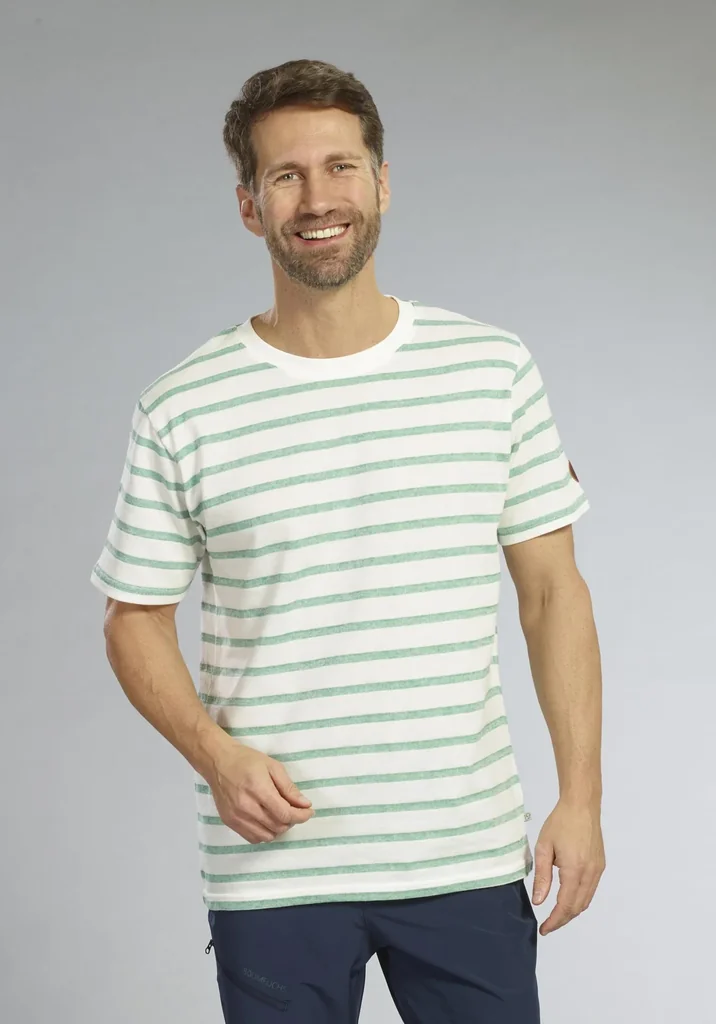T-Shirt, Farbe grün-gestreift, Gr.3XL