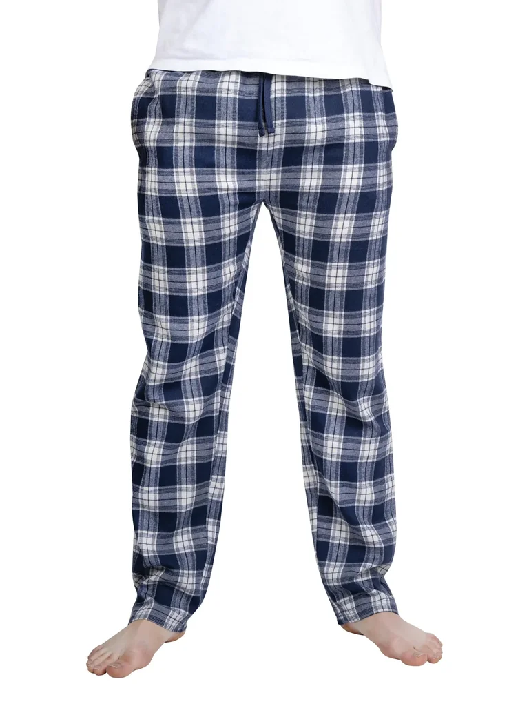 Flanellhosen im Doppelpack, blau-kariert/schwarz-kariert, Gr.XL