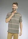 Poloshirt gestreift, Farbe khaki, Gr.M