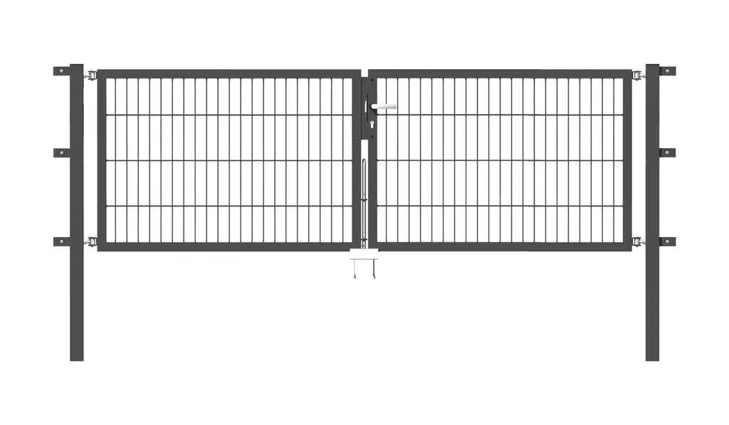Doppeltor Flexo mit Zubehör, anthrazit, Breite 250 cm, Höhe 160 cm, PF: 60x60 cm