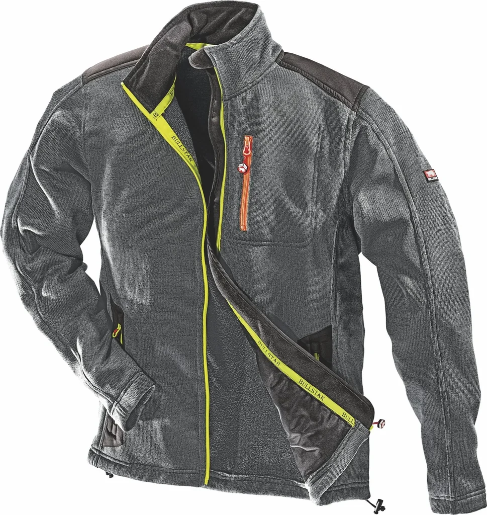 Softshell-Strickfleece-Jacke Ultra schwarz-grau, Gr. L