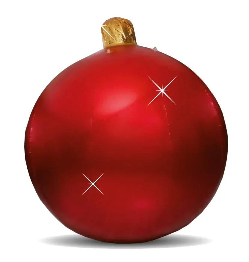 Aufblasbare Weihnachtskugel 80 cm mit 4 Edelstahl Ösen
