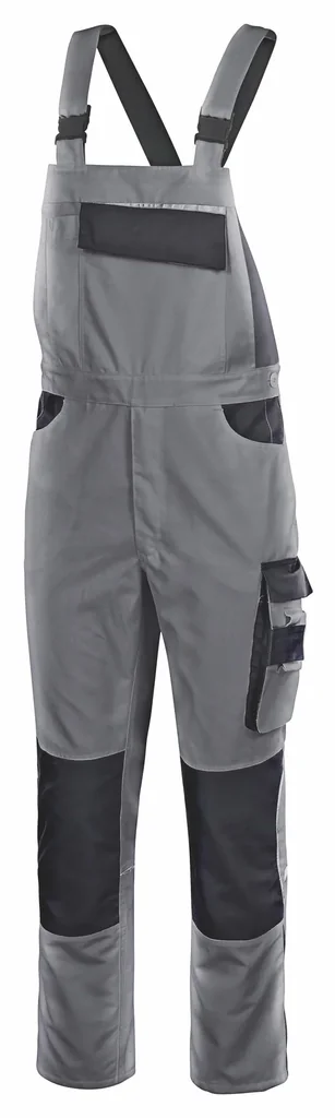 Latzhose EXTREME, grau-schwarz, Gr. M