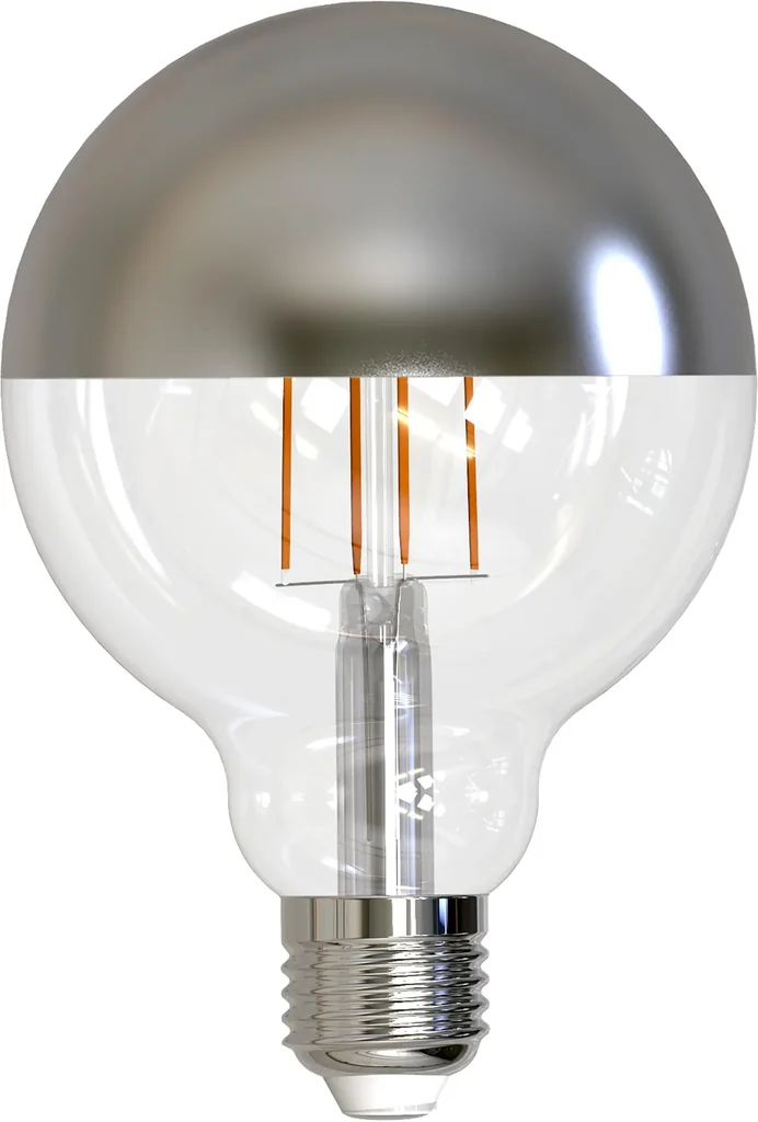 LED Retro Deko Globelampe verspiegelt mit 9 Watt, E27, 2000 Kelvin, dimmbar