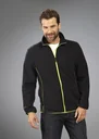 Fleecejacke in leichter Qualität, Farbe schwarz/limette, Gr.M