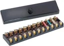 Sicherungsdose 8-polig, schwarz, L x B x H 12 x 4,5 x 3,6 cm