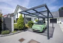 Carport Premium, anthrazit, 3094 x 5620 mm - Acryl Stegplatten 16mm, bronze