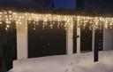 Eisregen Lichterkette mit 480 warmweißen LEDs, 12 Meter