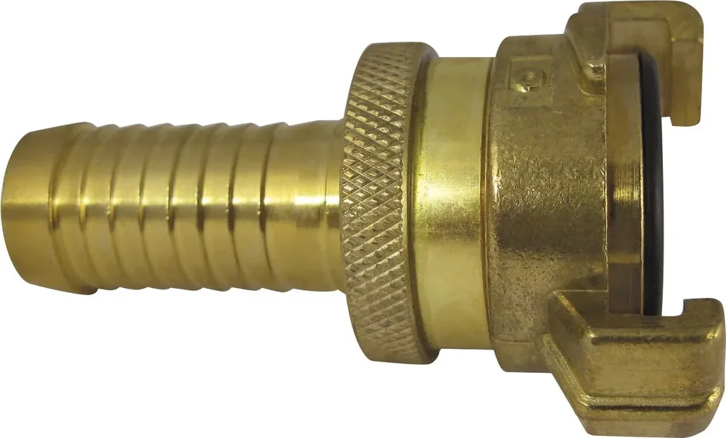 Schnellkupplung aus Messing, mit Kontermutter, Tülle 1", Nockenweite 40 mm