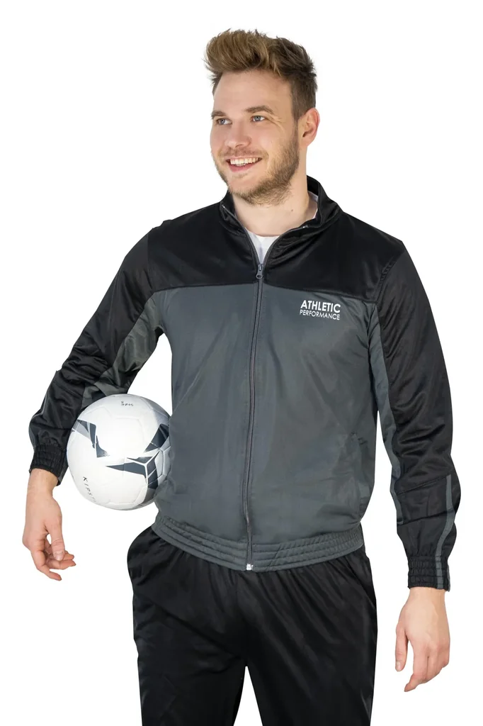 Trainingsanzug, Farbe schwarz/grau, Gr.L
