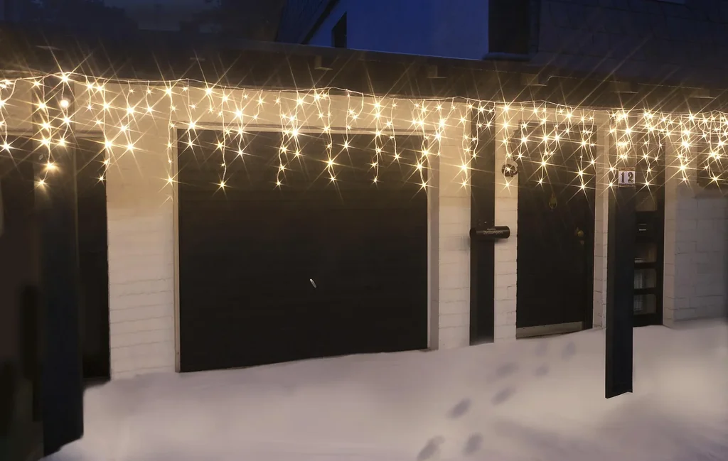 Eisregen Lichterkette mit 960 kaltweißen LED - Länge 24 m