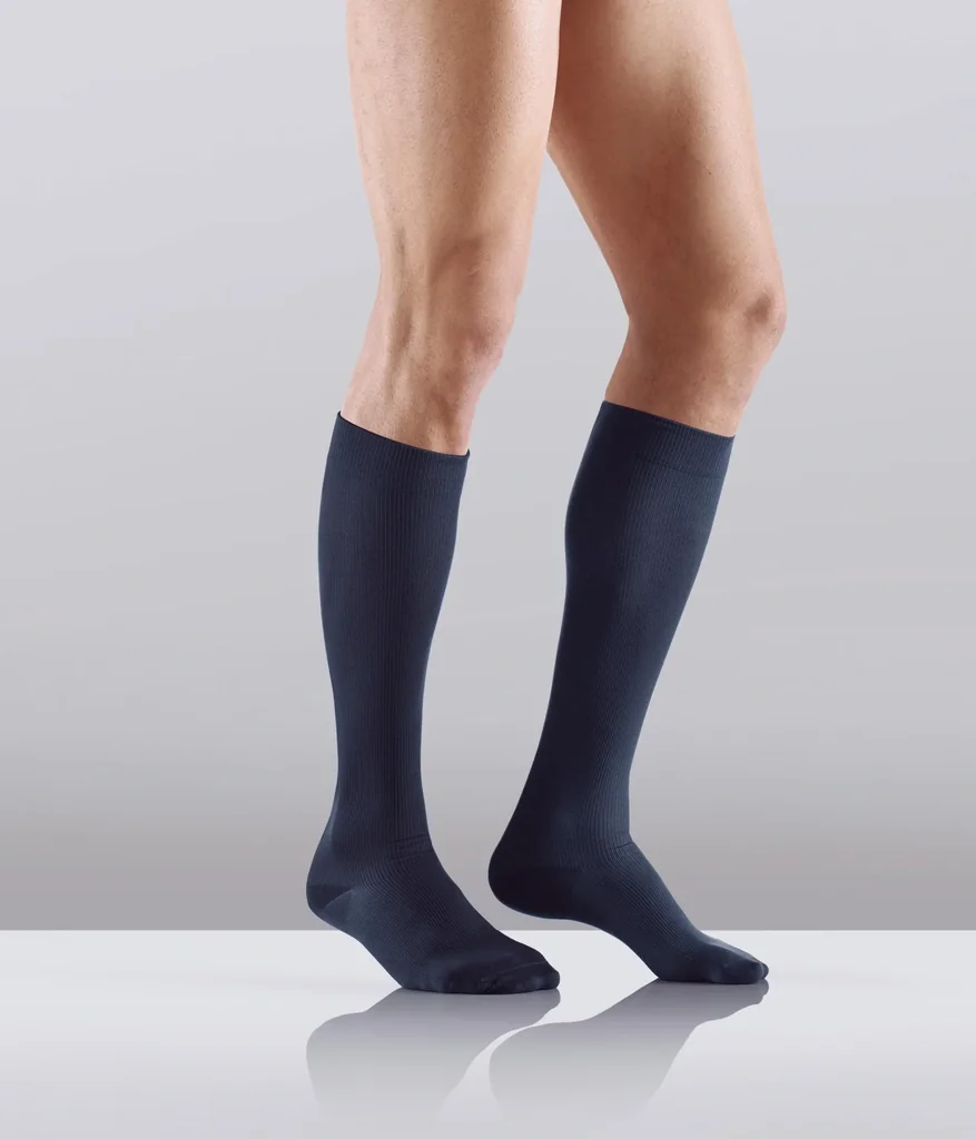 Travel-Stützstrümpfe, Mikrofaser, 2er, Größe XL (43-45), Blau
