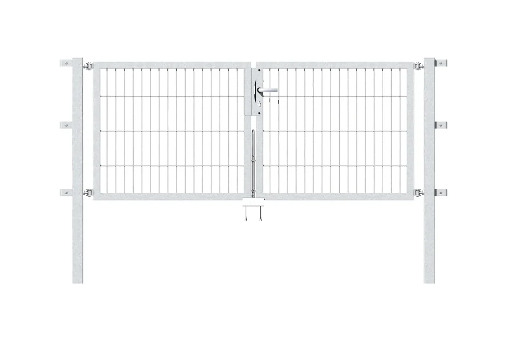Doppeltor Flexo mit Zubehör, feuerverzinkt, Breite 200 cm, Höhe 200 cm, PF: 60x60 cm