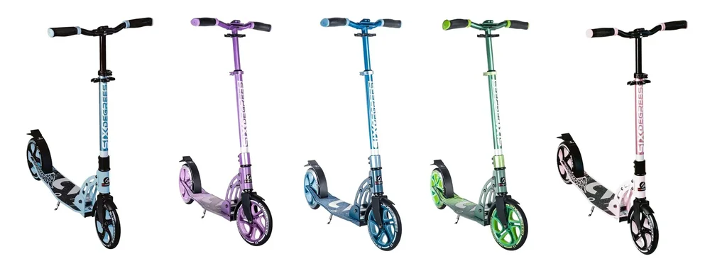 Aluminium Scooter mit Klappmechanismus, Ständer, 205 mm, ABEC 7, höhenverstellbar, pastell-pink