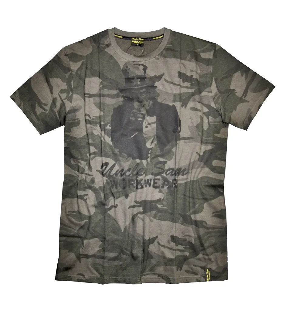 T-Shirt Rundhals, Farbe camouflage, Gr.M
