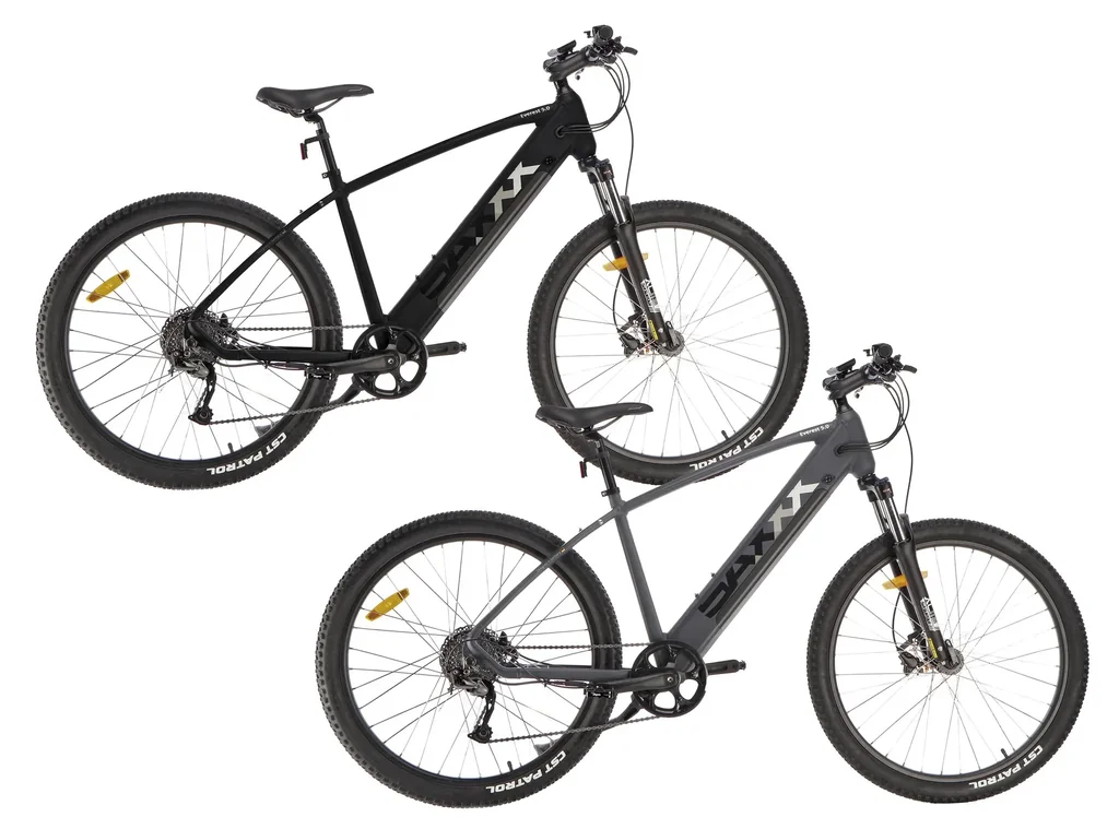 Unisex Mountain E-Bike, 27,5 Zoll, Rahmenhöhe 47 cm, 9-Gang Kettenschaltung, schwarz matt, Garmisch